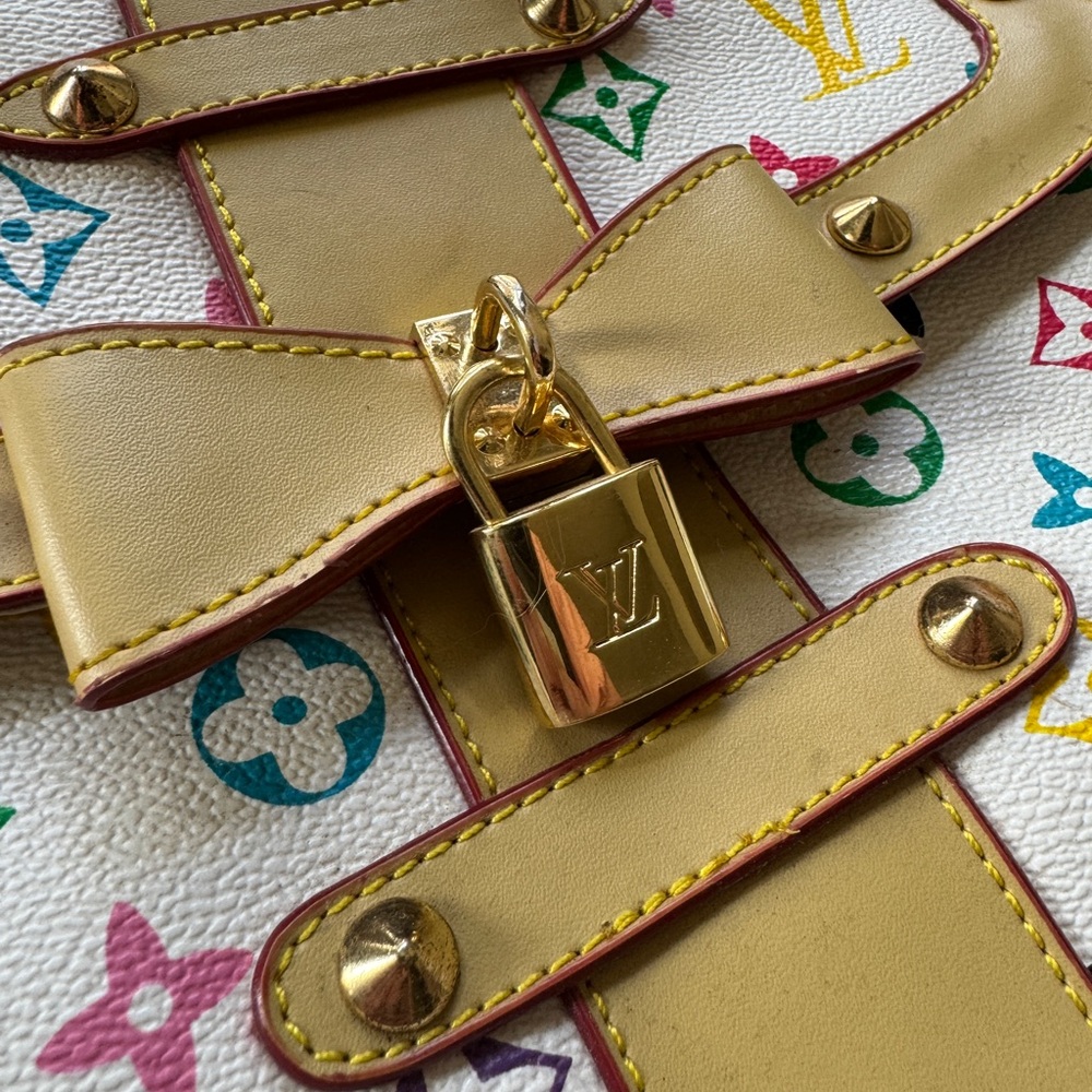 White Mulitcolored LV Handbag